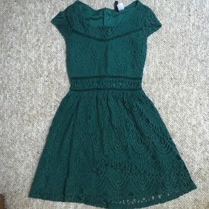 H&M green lace dress